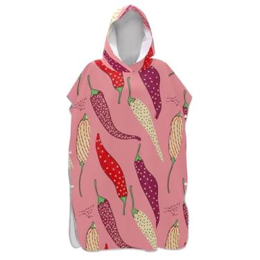 Imagem de Poncho de surfe plus size trocador de roupão adulto praia com capuz toalha de banho poncho rosa desenho animado poncho masculino com capuz