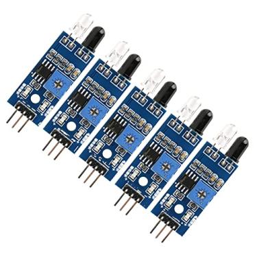 Imagem de Luqeeg Sensor Infravermelho IR para Evitar Obstáculos Com Faixa de Detecção Ajustável Módulo Inteligente para Carro robô, 5 Unidades para Rastreamento de Linha e Montagem para Evitar Obstáculos