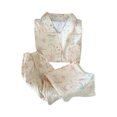 Imagem de Conjunto De Pijamas Femininos Com Estampa De Ganso Moda Coreana Doce E