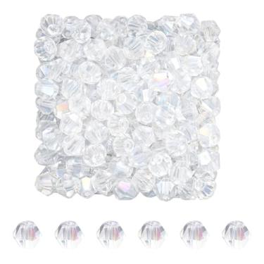 Imagem de Mandala Crafts Contas de cristal bicone iridescentes de 8 mm – 200 contas de vidro facetadas para fabricação de joias, pulseiras, colares, brincos e contas