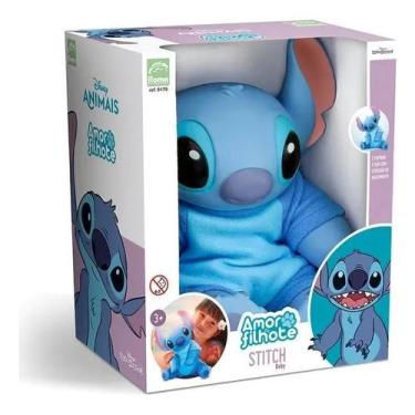 Imagem de Boneco de Pelúcia e Vinil Stitch Coleção Amor de Filhote 36cm Roma - R
