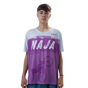 Imagem de Camiseta Masculina HUPI Bike Naja Roxo/Branco