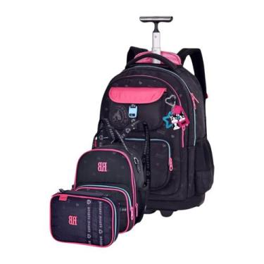 Imagem de Mochila De Rodinhas e Costas + Lancheira Térmica + Estojo 100 Lápis Re