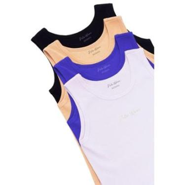 Imagem de Kit 4 Regatas Femininas Caneladas Polo Wear Sortido-Feminino