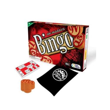 Imagem de Brinquedo Jogo Infantil Bingo em MDF Interativo 48 Cartelas Pais&Filho
