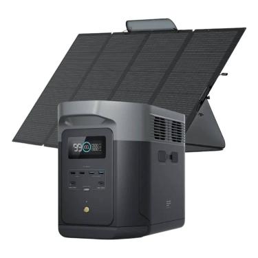 Imagem de Kit Delta 2 Max 2400W, 2048Wh + Painel Solar Portátil 400W, Energia Off Grid EcoFlow