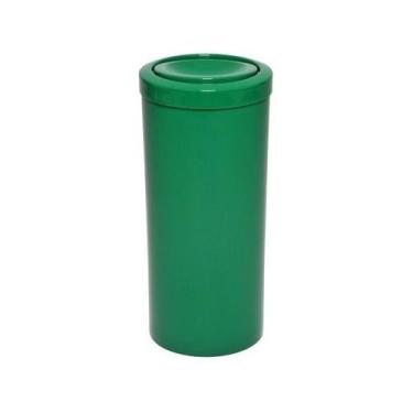 Imagem de Lixeira Plástica 22 Litros Com Tampa Meia Esfera Cor:Verde - Higipack