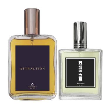 Imagem de Kit Perfume Masculino Attraction 100Ml + Golf Black 50Ml - Essência Do