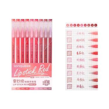 Imagem de Conjunto De Canetas Gel Morandi Color 0.5mm 9 Peças Tinta Suave Para E