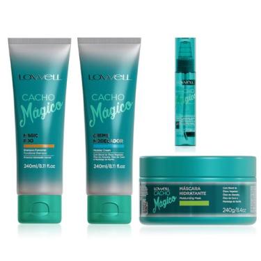 Imagem de Kit Lowell Cacho Magico Shampoo 240ml Mascara, Creme e Oleo