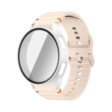 Imagem de Pulseira De Silicone Para Relógio Samsung 40mm 44mm Com Protetor De Te