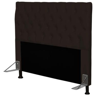 Imagem de Cabeceira Cama Box Casal 140Cm Cristal Corino Marrom