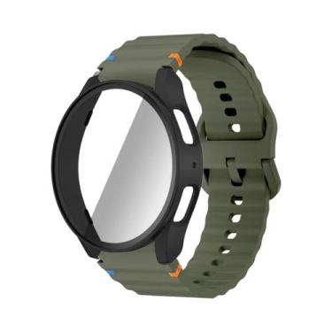 Imagem de Pulseira De Silicone Para Relógio Samsung 40mm 44mm Com Protetor De Te