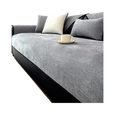 Imagem de Capa De Sofá Minimalista Antiderrapante Em Chenille Para Todas as Esta