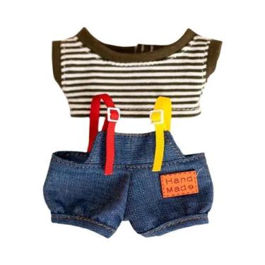 Imagem de Casaco De Pelúcia Colorido Xadrez Labubu Para Bebês, 17cm, Design Chic