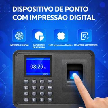 Imagem de Registrador ponto eletrônico digital biometria empresas controle funci