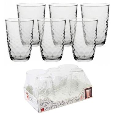 Imagem de Jogo de Copos de Vidro Long Drink 6pçs Bormioli Rocco Glit 395ml Origi