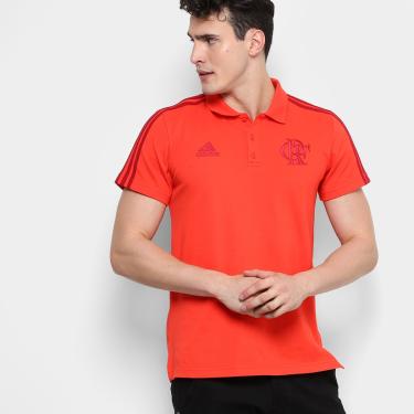 Imagem de Camisa Polo Flamengo Adidas 3 Stripes Masculina-Masculino