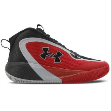 Imagem de Tênis De Basquete Masculino Swish 2 Cano Alto Under Armour, Vermelho, 
