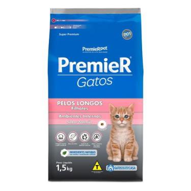 Imagem de Ração Premier Pêlos Longos Gatos Filhotes sabor Salmão 1,5 Kg - PREMIE
