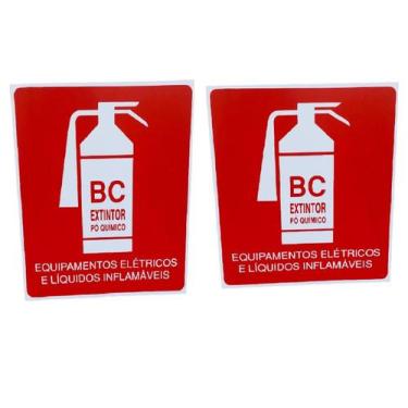 Imagem de KIT COMBO 2 Placa de Sinalização EXTINTOR AGUA 20X20 A - ASELETRO