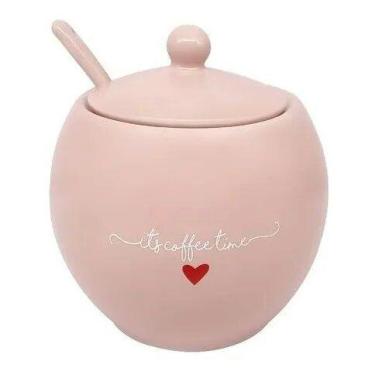 Imagem de Açucareiro Em Porcelana 350ml L'amour Rosa Hauskraft