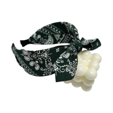 Imagem de Faixas De Cabelo Vintage Elegantes Com Estampa Boho E Laço Para Mulher