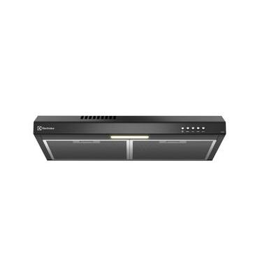 Imagem de Depurador de Ar Electrolux 60cm Preto Alto Poder de Sucção, Luz LED e Filtragem Dupla (DE6SB)