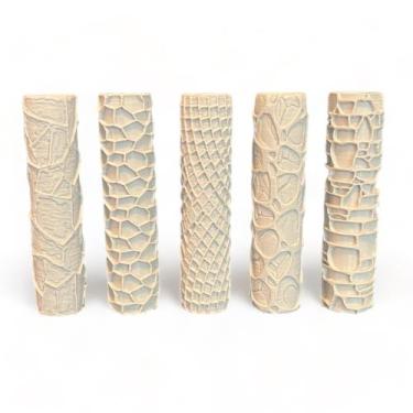 Imagem de Kit de 5 Rolos Texturizadores NorthFen de 7,5 cm para Argila