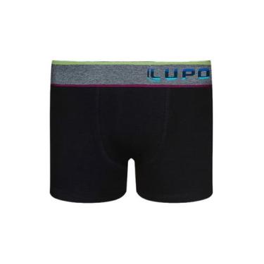 Imagem de Cueca Boxer Infantil Lupo 00151-011 Lisa Algodão T. P/GG, P, 9990, Pre