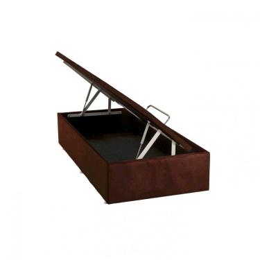 Imagem de Base Baú Phy Camurça Solteiro 88x188x39cm Ortobom Marrom