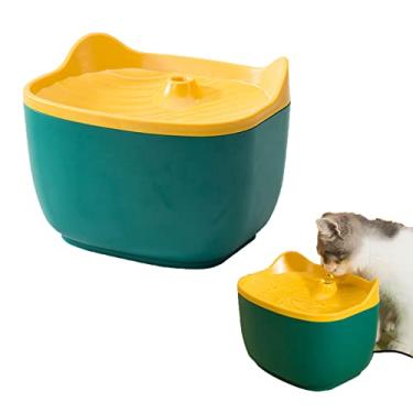 Imagem de Fonte de água para gato, fonte de água para animais de estimação ultra silenciosa de 2,5 L com filtração, fonte de bebida automática para cães dispensador de tigela de água para cães, verde