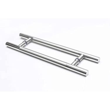 Imagem de Puxador Aço Inox Tubular 45cm Porta Madeira Vidro Alumínio Portao