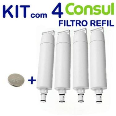 Imagem de Kit 4 Filtro Refil Consul Para Purificador De Água Cpc31Ab