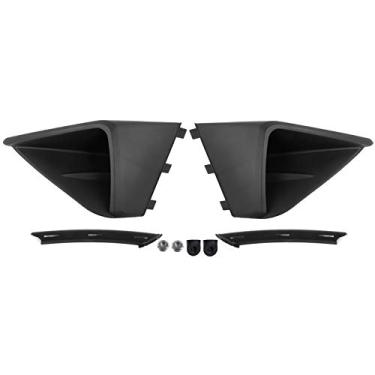 Imagem de Capa para ventilação de ar do pára-choques dianteiro do carro ABS capa para saída de ar lateral com acabamento em do pára-choques dianteiro kit de capa para saída de ar