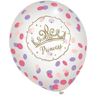 Imagem de Balões de confete de látex da Princesa Disney, sortidos – 30,48 cm, pacote com 6