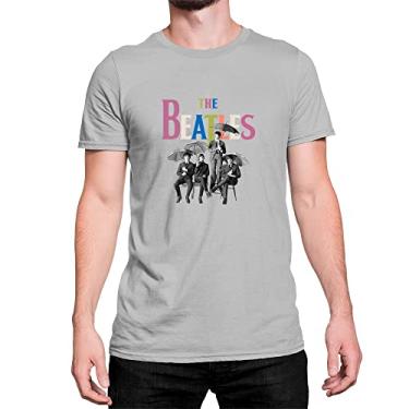 Imagem de Camiseta Banda The Beatles Rock Guarda Chuva T-shirt Musica Cor:Cinza;Tamanho:P