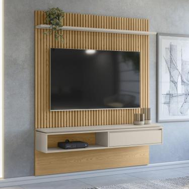 Imagem de Painel Home Samambaia Para TV até 65 Polegadas Sem Kit LED CabeCasa MadeiraMadeira Carvalho/Off White