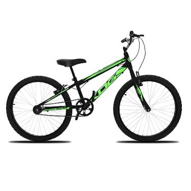 Imagem de Bicicleta Infantil Aro 24 KOG Masculina Com Freio V-Brake, Preto e Verde