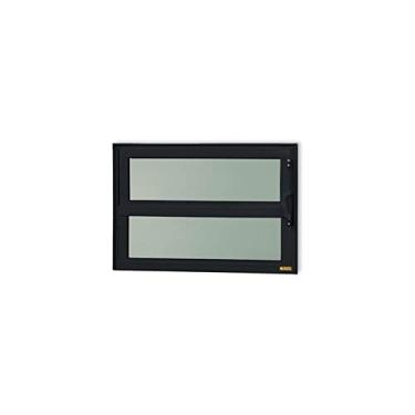 Imagem de Janela de Aluminio Basculante Elite Vidro Boreal 40cm x 60cm Brimak Preto