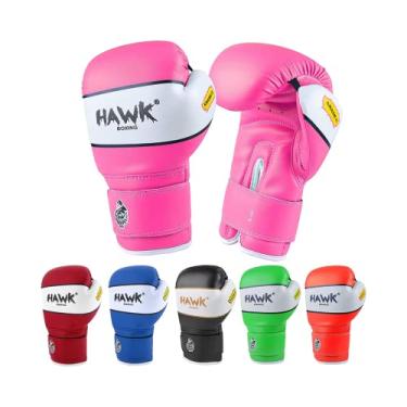 Imagem de Luvas de boxe infantis para crianças e jovens, saco de pancadas, luvas de muay thai, luvas de treinamento de MMA (rosa, 113 g)