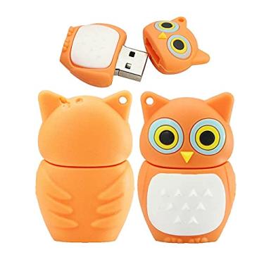 Imagem de Flash Drives USB em forma de coruja de 16 GB Pen Drive Memoria Flash Stick PenDrives USB Flash Disk Thumb Drive U Drive USB USB 2.0 Pen Drive PenDrive (laranja)