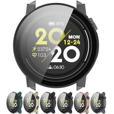 Imagem de Disscool Capa de cobertura total com protetor de tela compatível com Coros Pace 3, PC e capa protetora de vidro real (PC preto)