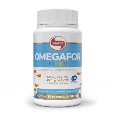 Imagem de Omega 3  Omegafor Family EPA 600mg + DHA 400mg (120 Caps) Vitafor