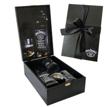 Imagem de Box Presente Whisky 375ml com 2 Copos e Dosador – Kit Masculino Elegante para Natal, Dia dos Pais, Namorados, Aniversários e Corporativo