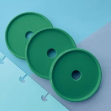 Imagem de Kit 12 Discos GG 45mm de Caderno Infinito Sistema Inteligente Amor Infinito Cadernos - Circulo (Verde Militar)