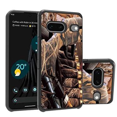 Imagem de BWOOLL Capa protetora para Google Pixel 7, policarbonato rígido híbrido e silicone macio de camada dupla à prova de choque para Google Pixel 7 5G (2022), isca de espingarda de camuflagem de caça de