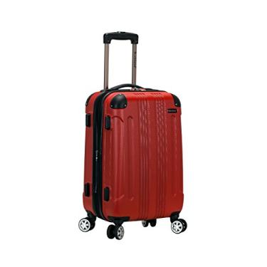 Imagem de Rockland London Mala rígida com rodinhas giratórias, Vermelho, Carry-On 20-Inch, London Hardside Spinner Bagagem com Rodas