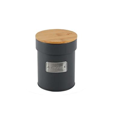 Imagem de Lata Hermética para Açucar de Metal com Tampa YOI 811500112 Matte Cinza 1L