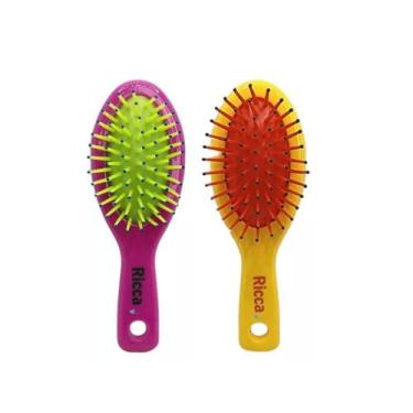 Imagem de Kit 2 Mini Escovas de Cabelo Collors Escovinha de Bolsa Viagem Cores S